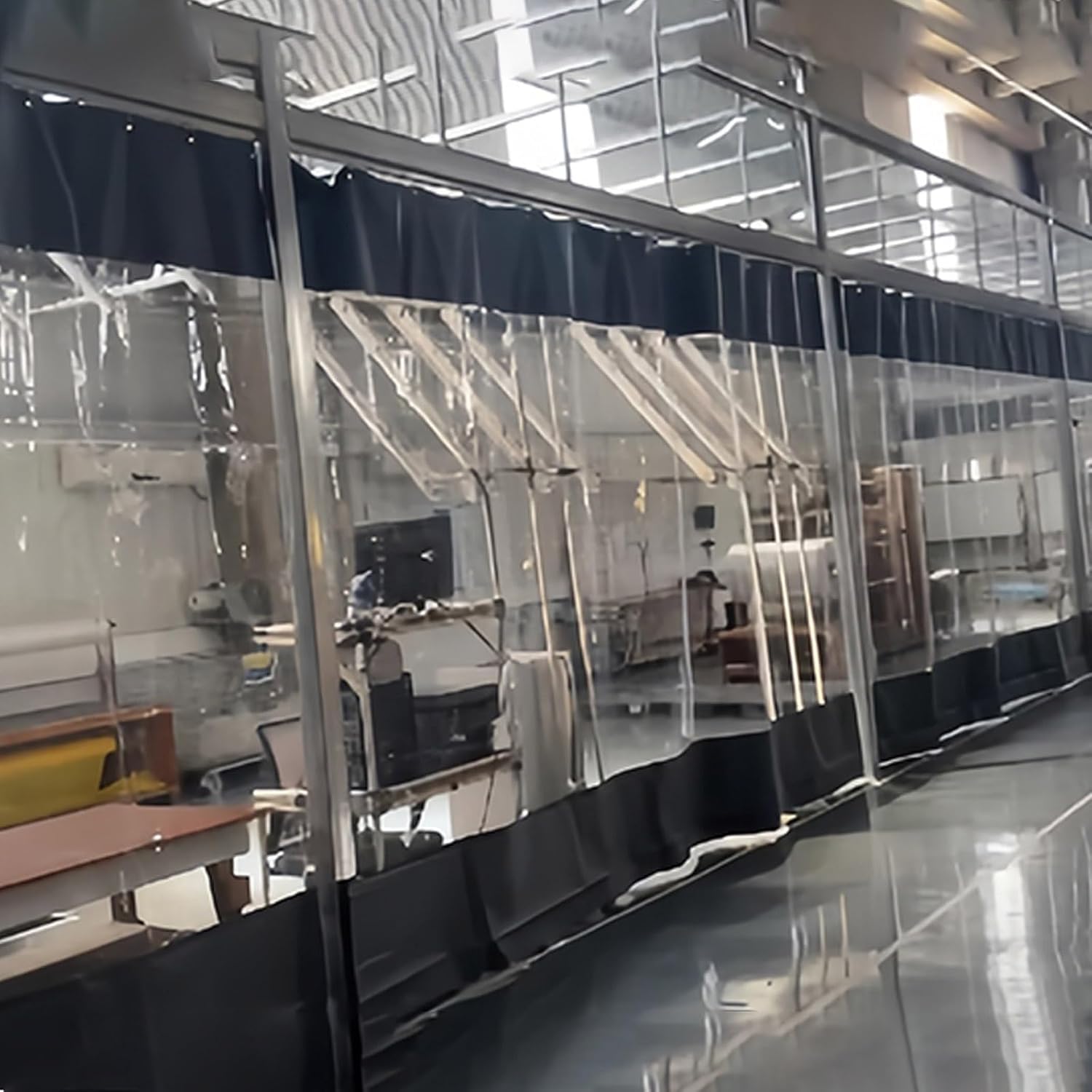 Clear Tarps 23 Mil Heavy Duty Waterproof Transparent Tarp, Clear Vinyl Tarp with Grommets, Thick and Tear-Resistant Tarpaulin for Patio Enclosure(2 * 1.5m(6.6 * 4.9ft))