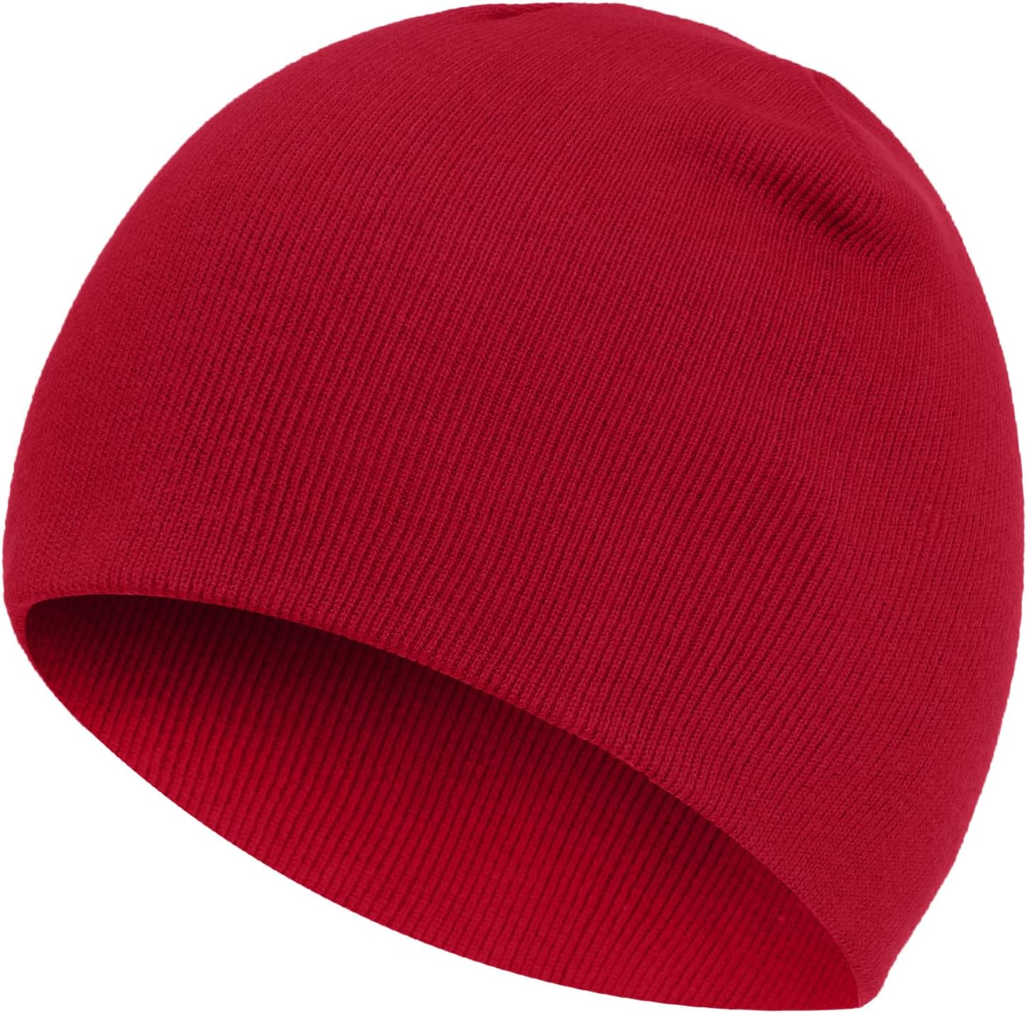 100% Cotton Beanie Hat for Men Women, Cuffless Soft Knit Warm Winter Hats Fisherman Beanies Skull Cap Unisex