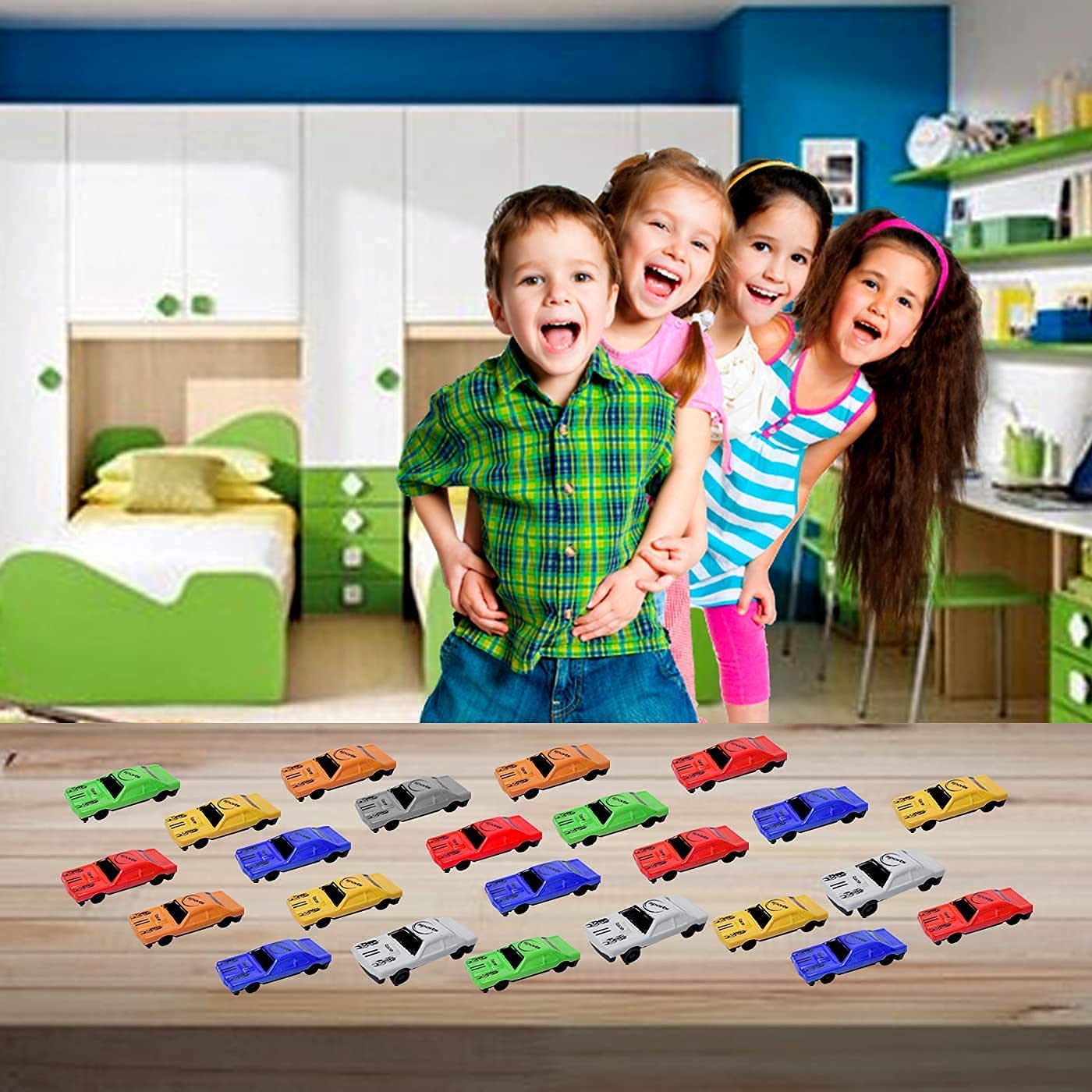 Wizme Set of 24 Mini Small Car Toy Set for Boys and Girls, Birthday Gift Item Multi Color