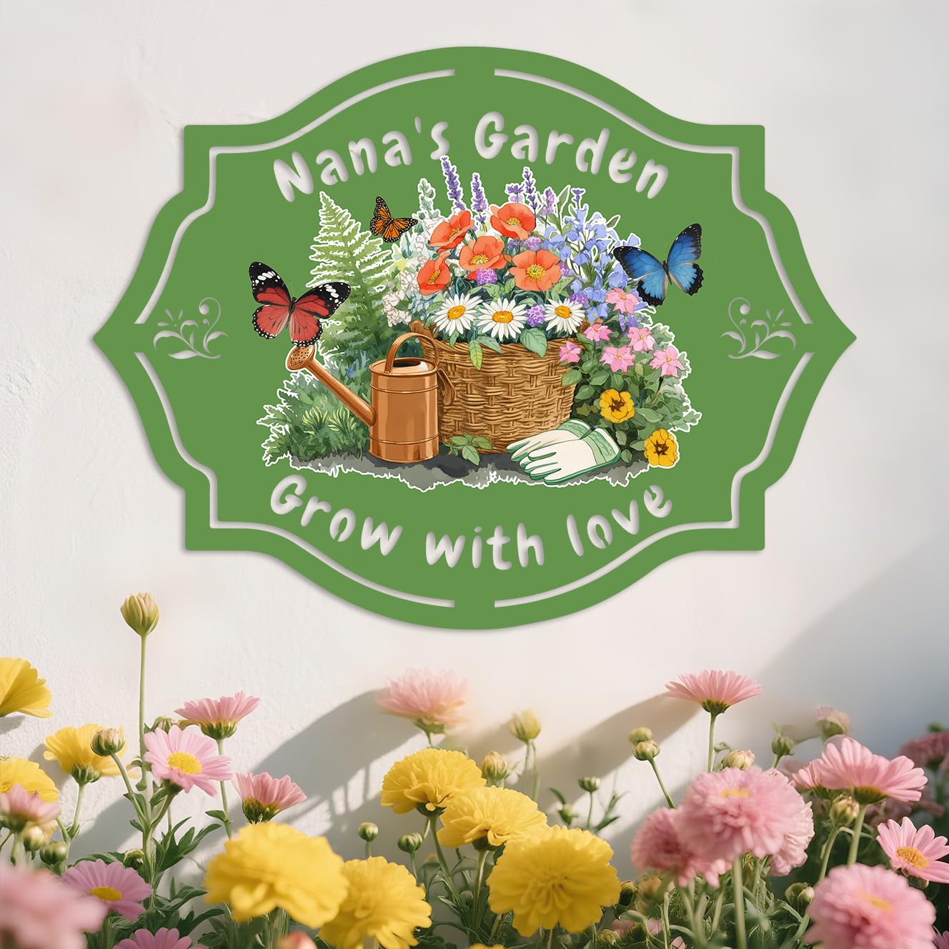 Met5kdm Style-21 Personalized Garden Metal Plaque With Name,Custom Garden Yard Signs,Greenhouse Patio Decor For Outside,Housewarming Gift,Welcome Sign