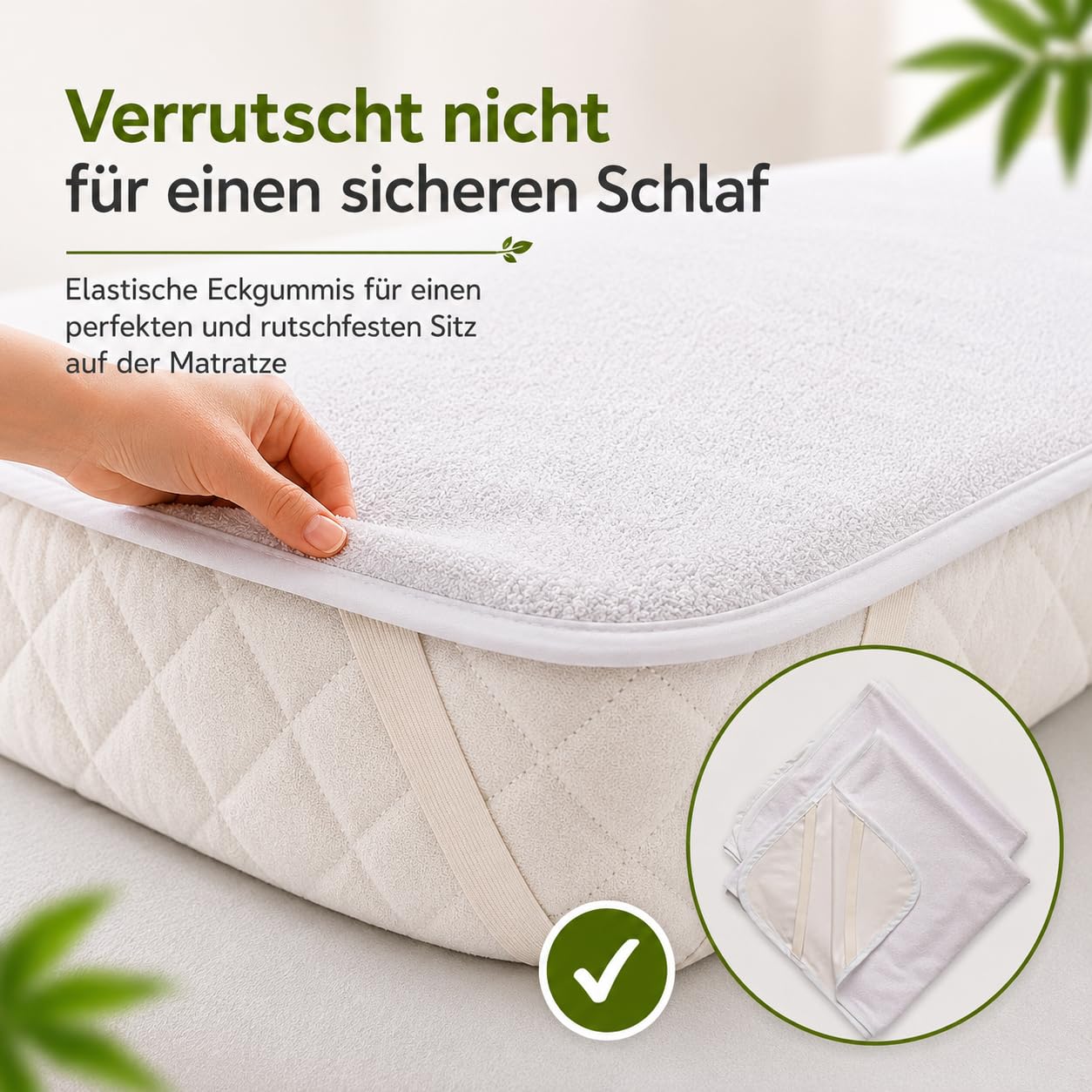 Flyideas Wasserdichter Matratzenschoner Babybett 80x160 cm, 2 STK. Zertif. Bambus - Matratzenschutz Betteinlage Babybettchen