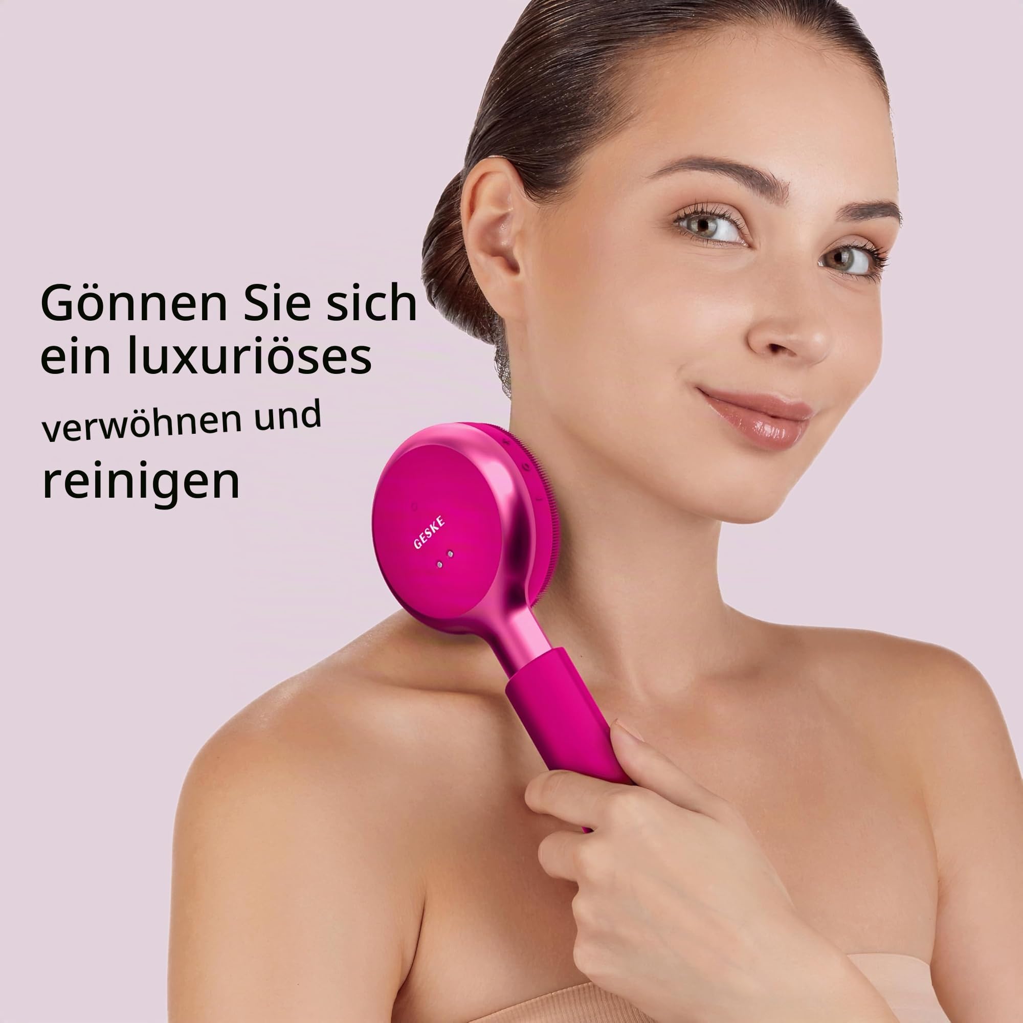 GESKE Sonic LED Full-Body Brush & Intensive Exfoliator 9in1 | Körperbürste | Elektrische Körperreinigungsbürste & Intensivpeeling | Tiefenreinigung und Massage | SmartSonic Pulsations