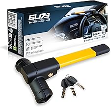 Steering Wheel Lock for Cars & Vans - Car Lock Anti-Theft Device - High Visibility Immobiliser - Vehicle Security Lock - Includes 3 Keys (UK Company)