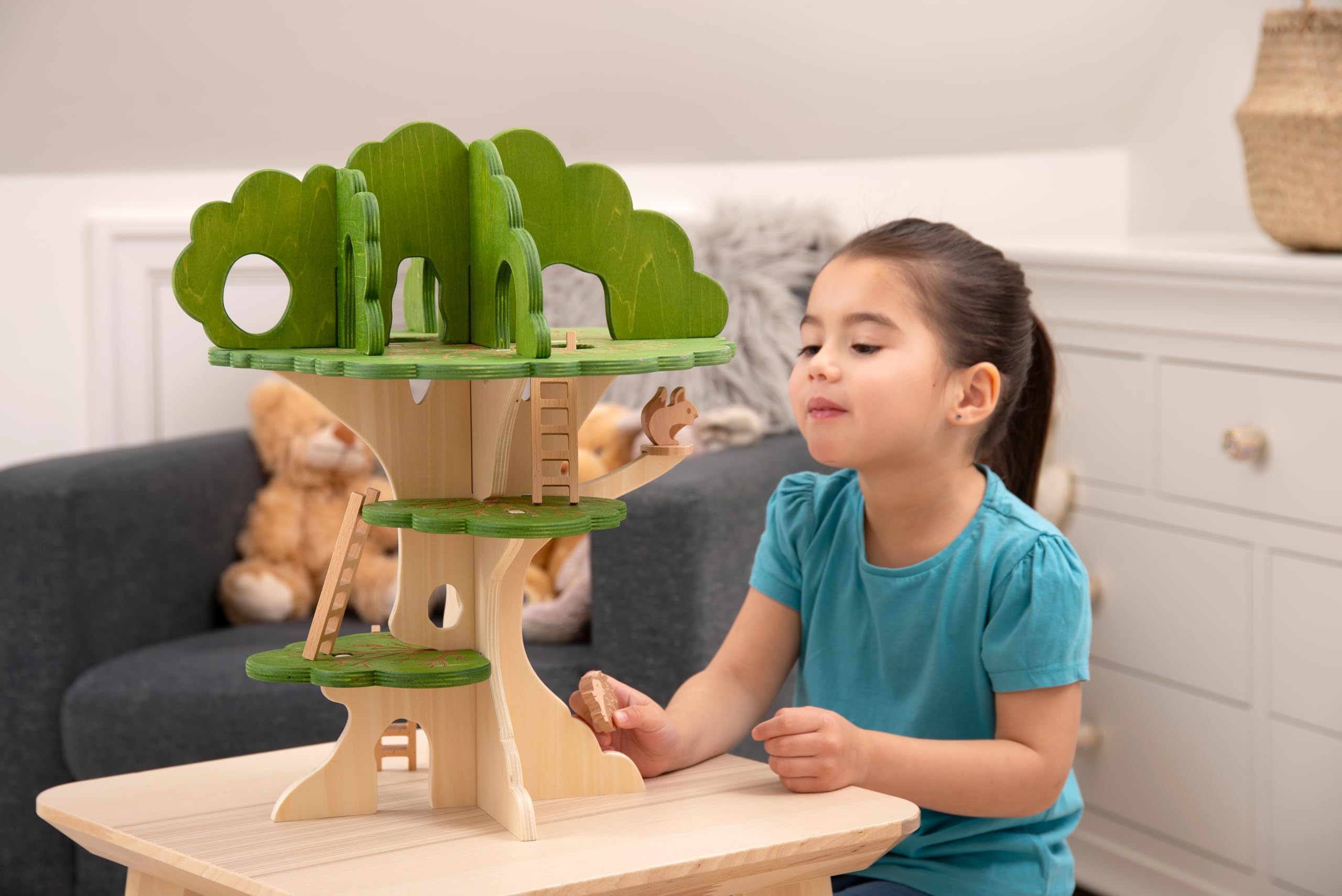 Tickit 74059 Woodland Trail Tree House – Wooden Treehouse – Playhouse – Small World Play