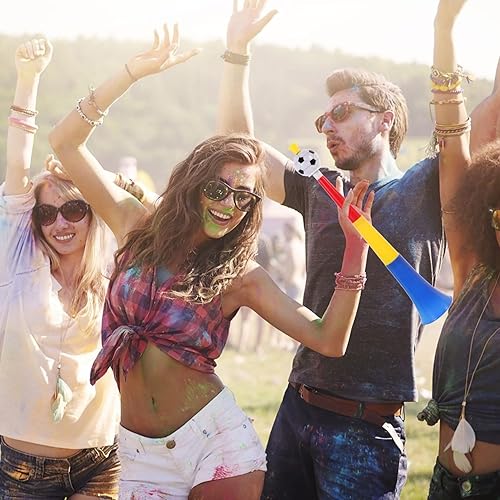 Miniatura 4 de Cuernos de estadio de plástico, 4 Uds. Vuvuzela Fan Cheer Horn Soccer Cheering Trompet Toy Retractable Fan Cheer Bugle Noise Makers Football Matches