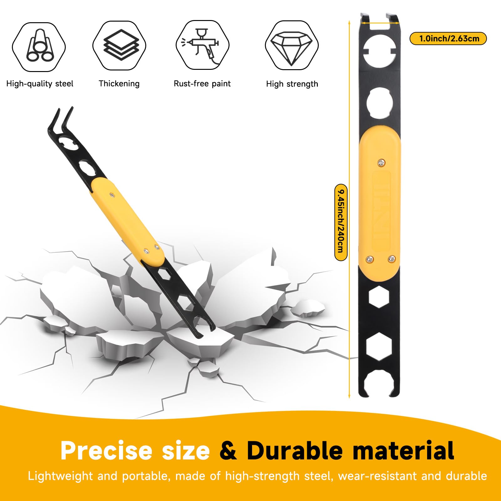 Herramienta de desconexión universal MC4, herramienta MC4 de metal con llave 6 en 1, herramienta de conector solar eficiente para montaje y desmontaje de conectores fotovoltaicos