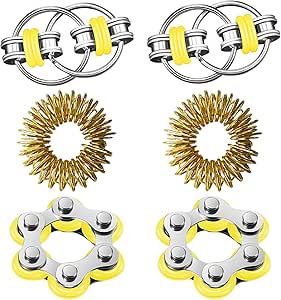 YISHIDANY 3 Pièces Anneaux Magnétiques De Doigt Ensemble De Jouets Fidget Colorés Aimants Pour Adultes Anneaux Spinner Pour Soulager Le Stress Soulagement De L'anxiété