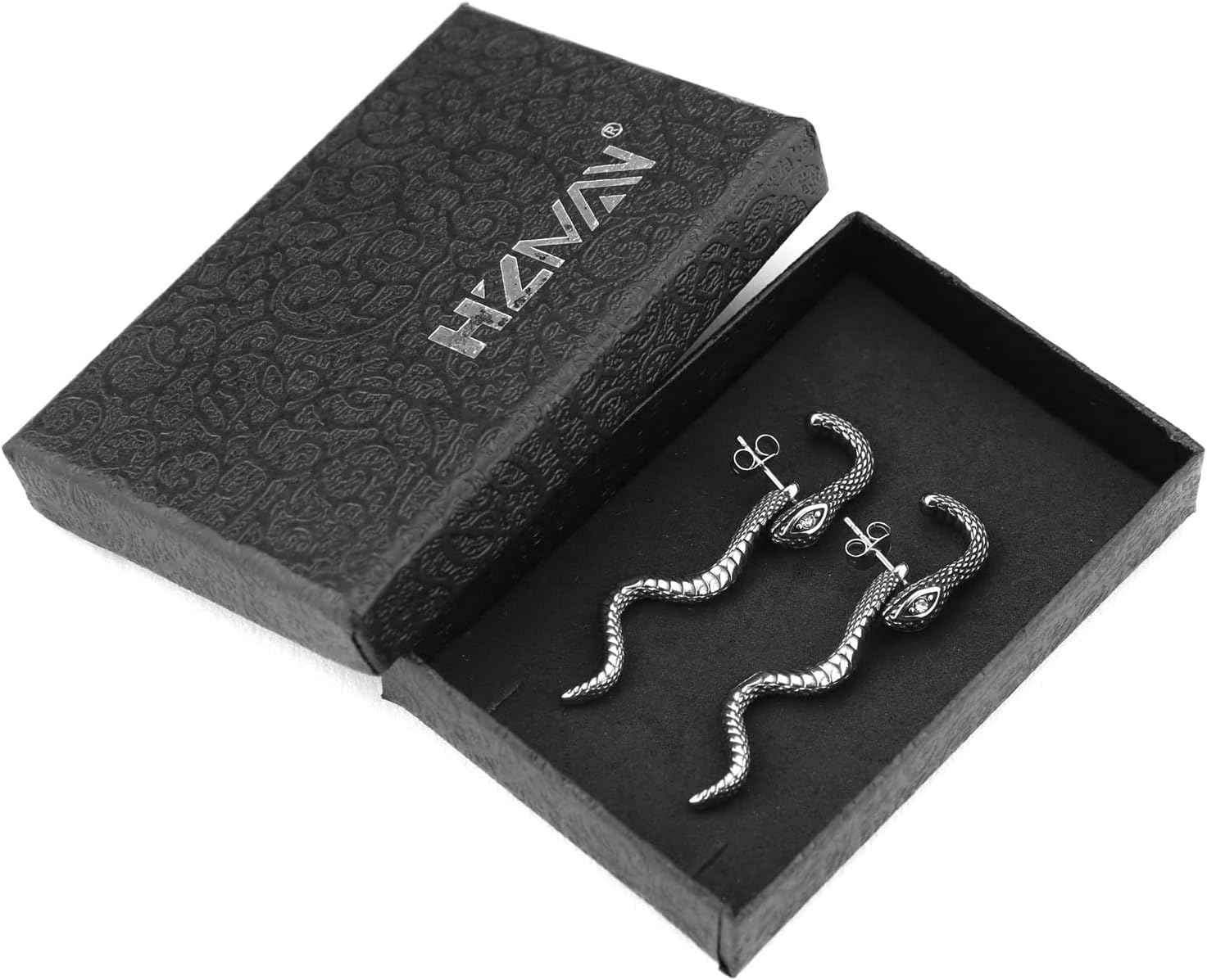 HZMAN Retro Snake Earrings for Women Stainless Steel Gothic Punk Snake Stud Earring Biker Party Jewelry Gift - Image 6