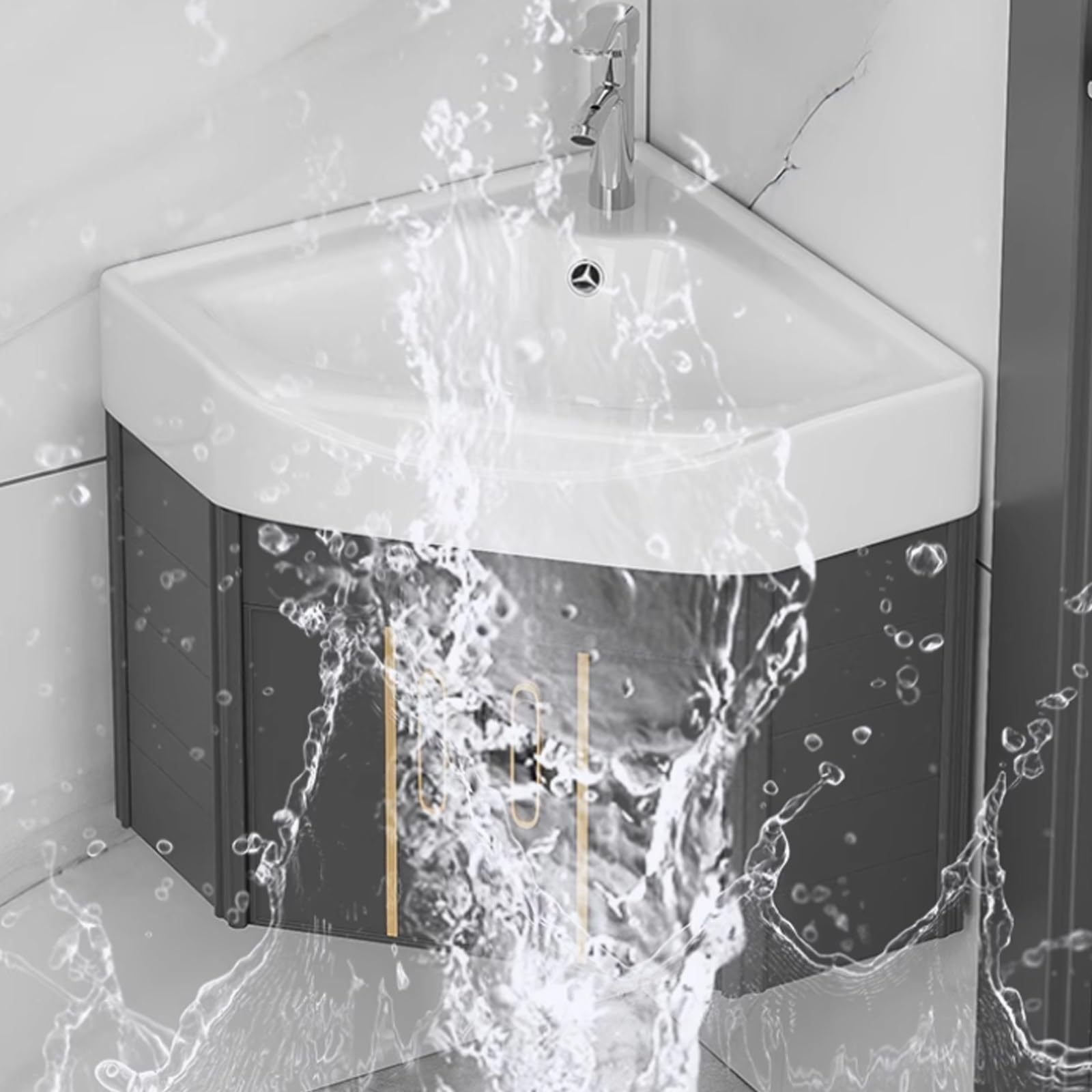 Spülenschrank Mit Spüle Und Armatur Kleines Eckwaschbecken Zur Wandmontage Waschbecken Waschtisch Badezimmer Hängewaschbecken Eckwaschbecken Mit Unterschrank Waschbecken Gäste Wc