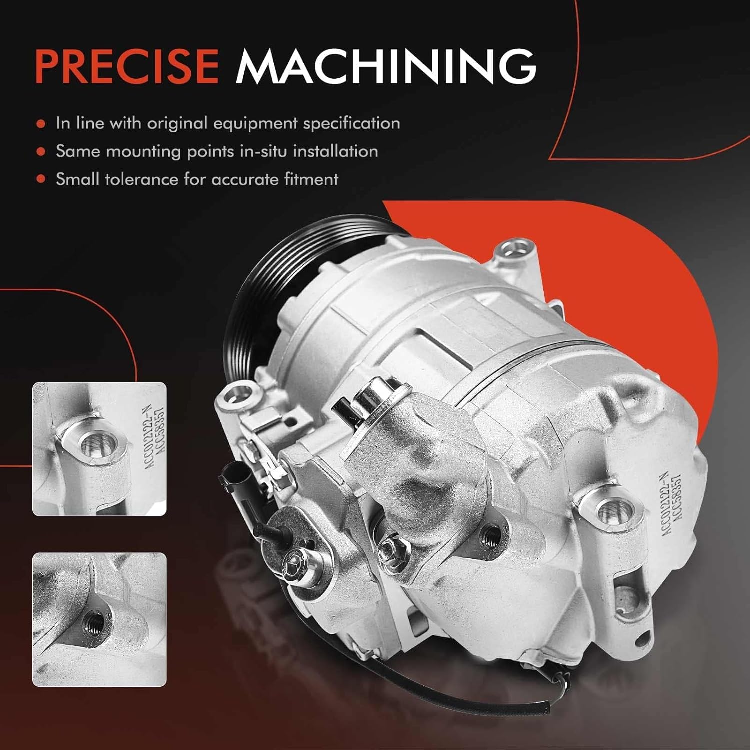 A-Premium Air Conditioner AC Compressor with Clutch Compatible with BMW 128i 130i 320i 325Ci 325i 325xi 328i xDrive 328xi 330Ci 330i 525i 530i M3