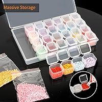 Vista 5 de OUTUXED 117pcs 5D DIY Diamond Painting Tools and Accessories Kits with Diamond Embroidery Box and Multiple Sizes Painting Pens for Adults to Make