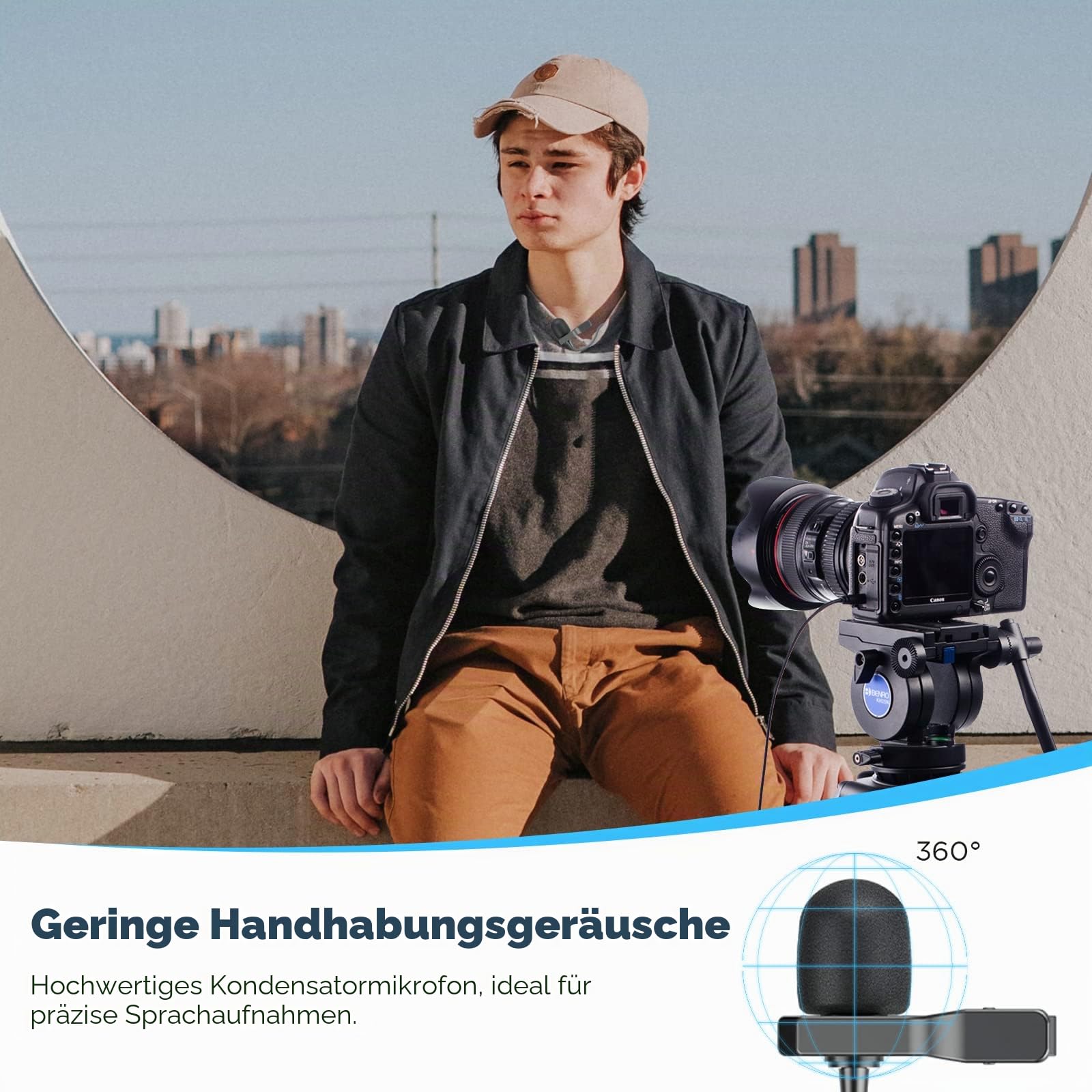 BOYA BY-M1S Professionelles Lavalier-Revers-Mikrofon Omnidirektionales Kondensatormikrofon für iPhone, Android, Smartphone, DSLR, Camcorder, Audio-Recorder, PC Laptop Aufnahme