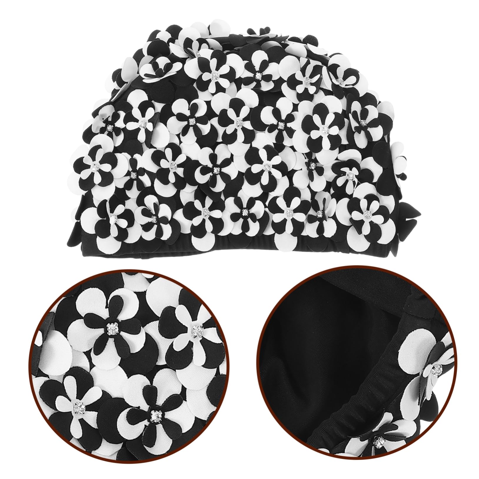 BESPORTBLE Bonnet De Bain Bonnets De Bain à Fleurs Bonnets De Bain De Protection des Cheveux Résistants à l'usure pour Femmes Nageant Chapeaux De Bain