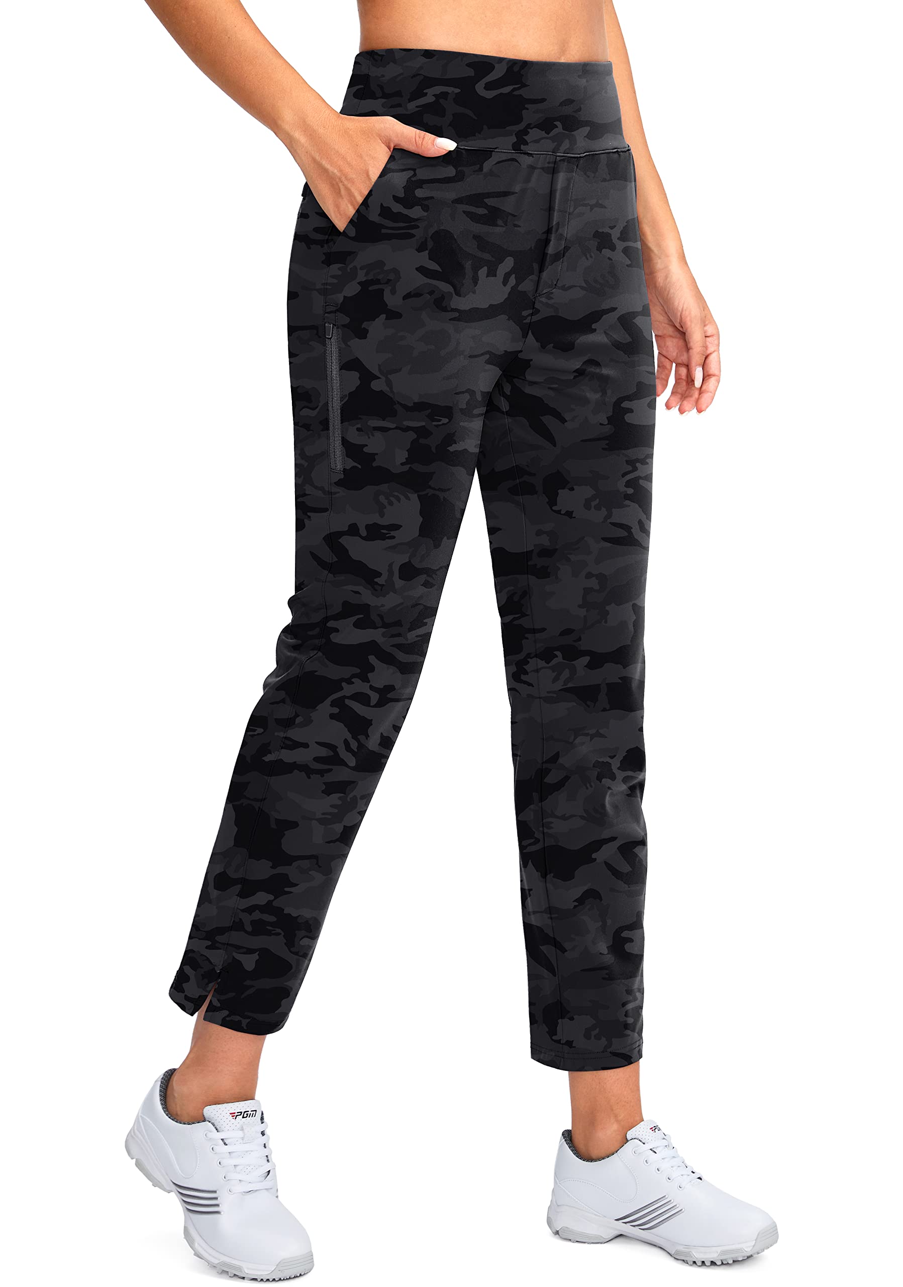 YYV Women's Golf Pants Stretch Work Ankle Pants High Waist Dress Pants