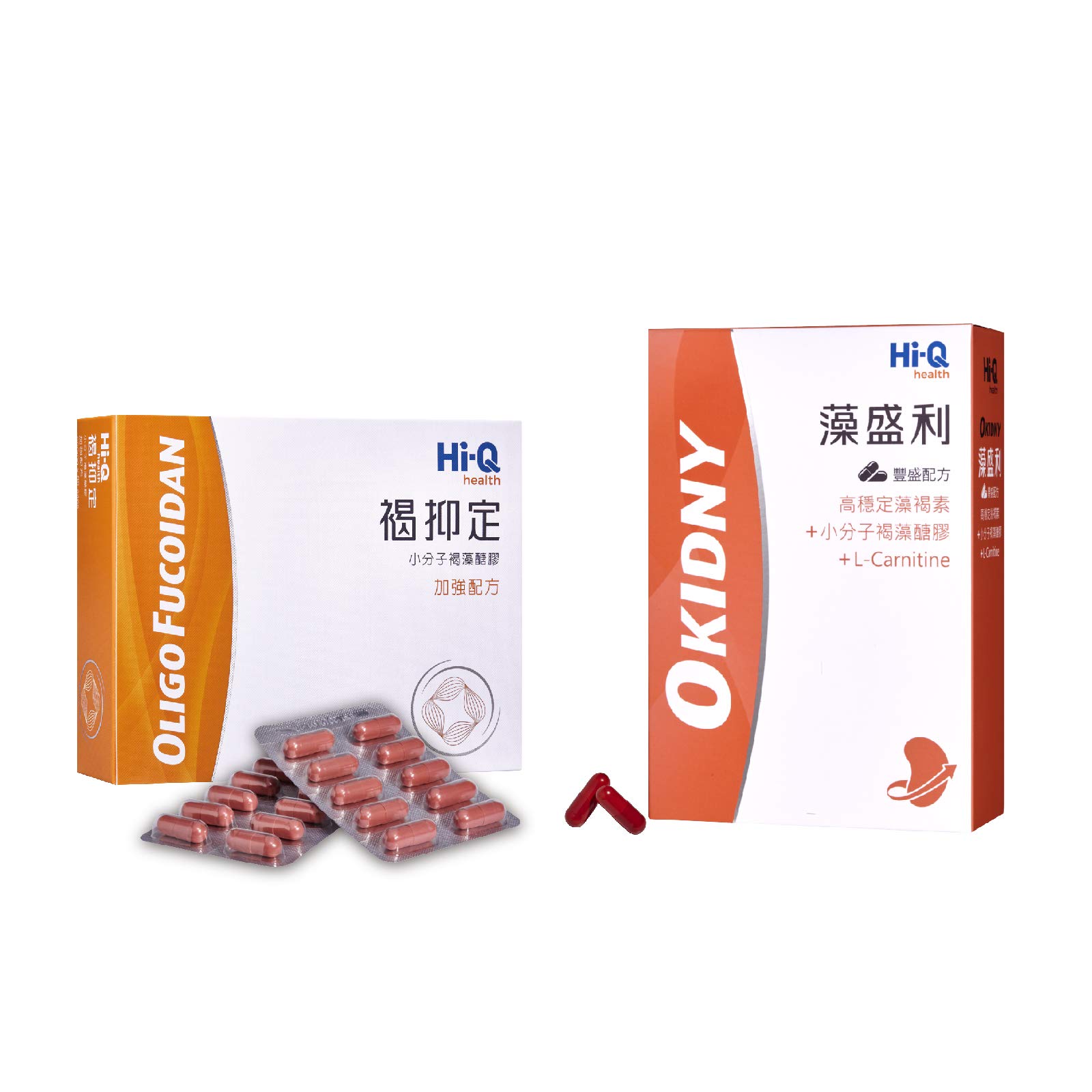 FucoHIQ® HI-Q Oligo Fucoidan Capsules (60 Veggie Fucoidan Capsules) and OKIDNY Capsules (120 Capsule