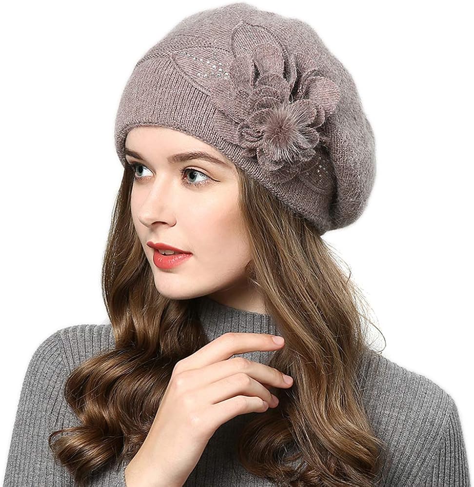 Amazon | [ANMIDA] アンミダ ベレー帽 レディース 帽子 ニット帽 秋冬