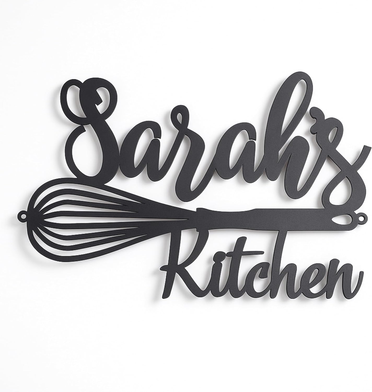 Custom Metal Kitchen Sign - Personalized Name Sign for Farmhouse Decor - Wall Art for Mom's Kitchen - Housewarming Gift - Hanging Plaque - Metal - 15 x 10.4 Inches