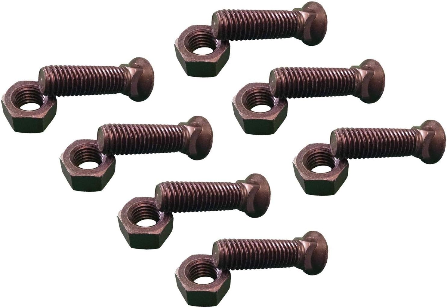 7 - Plow Bolt and Nut for Blades/Cutting Edges - 3/4-10x3 - Grade 8, Dome Head