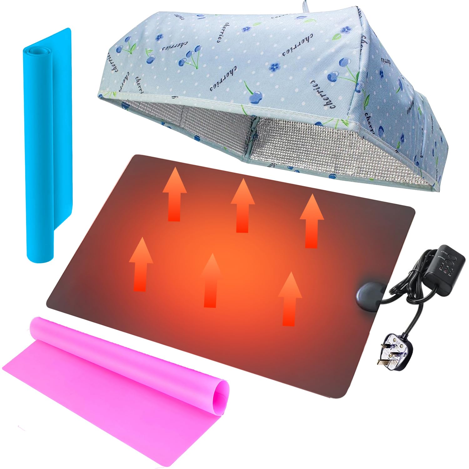 BritPick Resin Heating Mat,20W Resin Curing Machine with 3-Speed Timer and Temperature Control Resin Dryer Heater Mat for Silicone Molds (Upgraded Version)