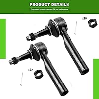 Vista 9 de SCITOO - Juego de 8 piezas de suspensión 2 en el interior 2 extremos de la barra de corbata exterior 2 extremos de la barra de boca 1 brazo Pitman 1