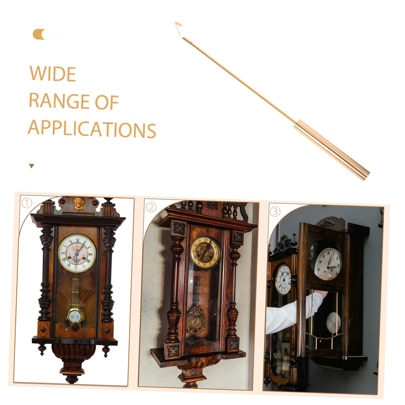 Happyami メタル振り子パーツ 壁時計 振り子交換 20cm メタル振り子時計 ムーブメント DIY 壁 メカニズム 修理 並行輸入