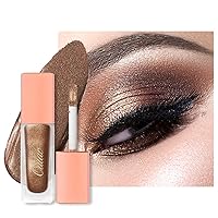 Vista 10 de Oulac Sombra de ojos líquida con purpurina - Acabado metálico y brillante, cobertura antiadherente de una sola pasada, secado rápido y resistente a