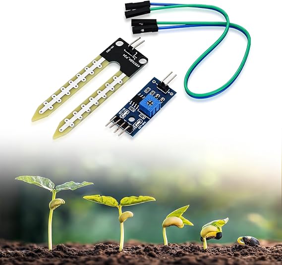 6pcs 3.3V-5V Soil Hygrometer Detection Module Soil Moisture Detect Sensor for Arduino Automatic Watering System Robot Smart car