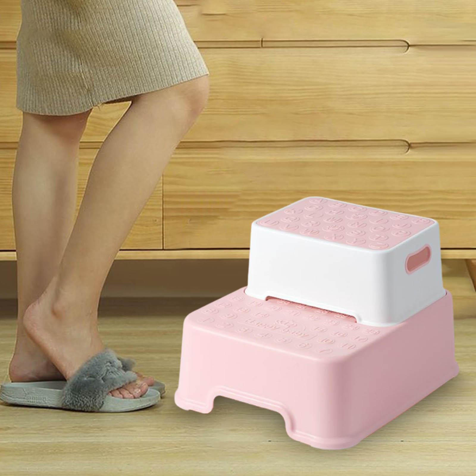 rockible Escalón Infantil para Baño y Cocina, Seguro y Práctico, Rosa