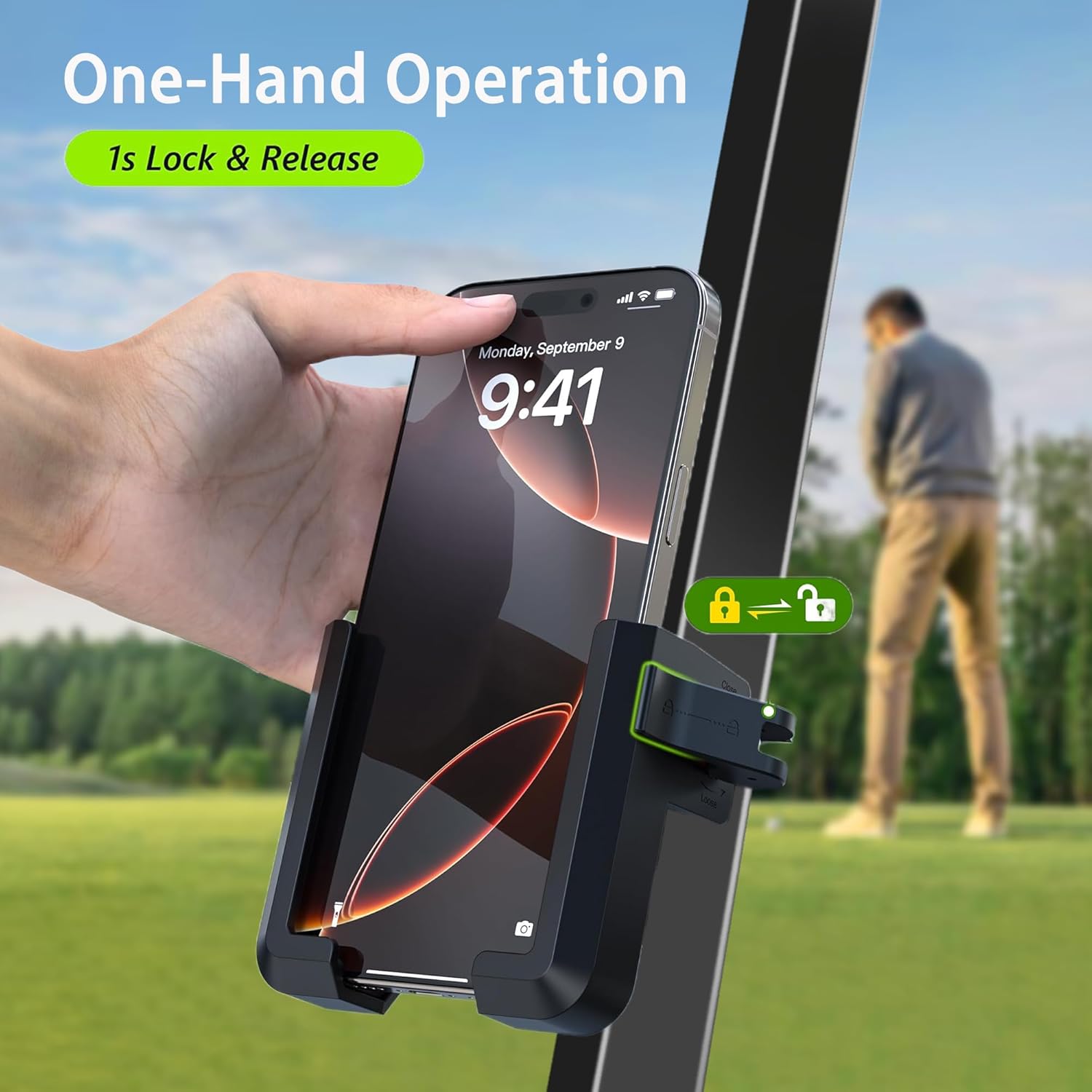 Magnetic Golf Cart Phone Holder, Golf Cart Phone Mount with N52 Magnets Compatible with EZGO, Club Car, Yamaha, Golf Cart Accessories for iPhone, Samsung, Google Pixel & More - Image 4