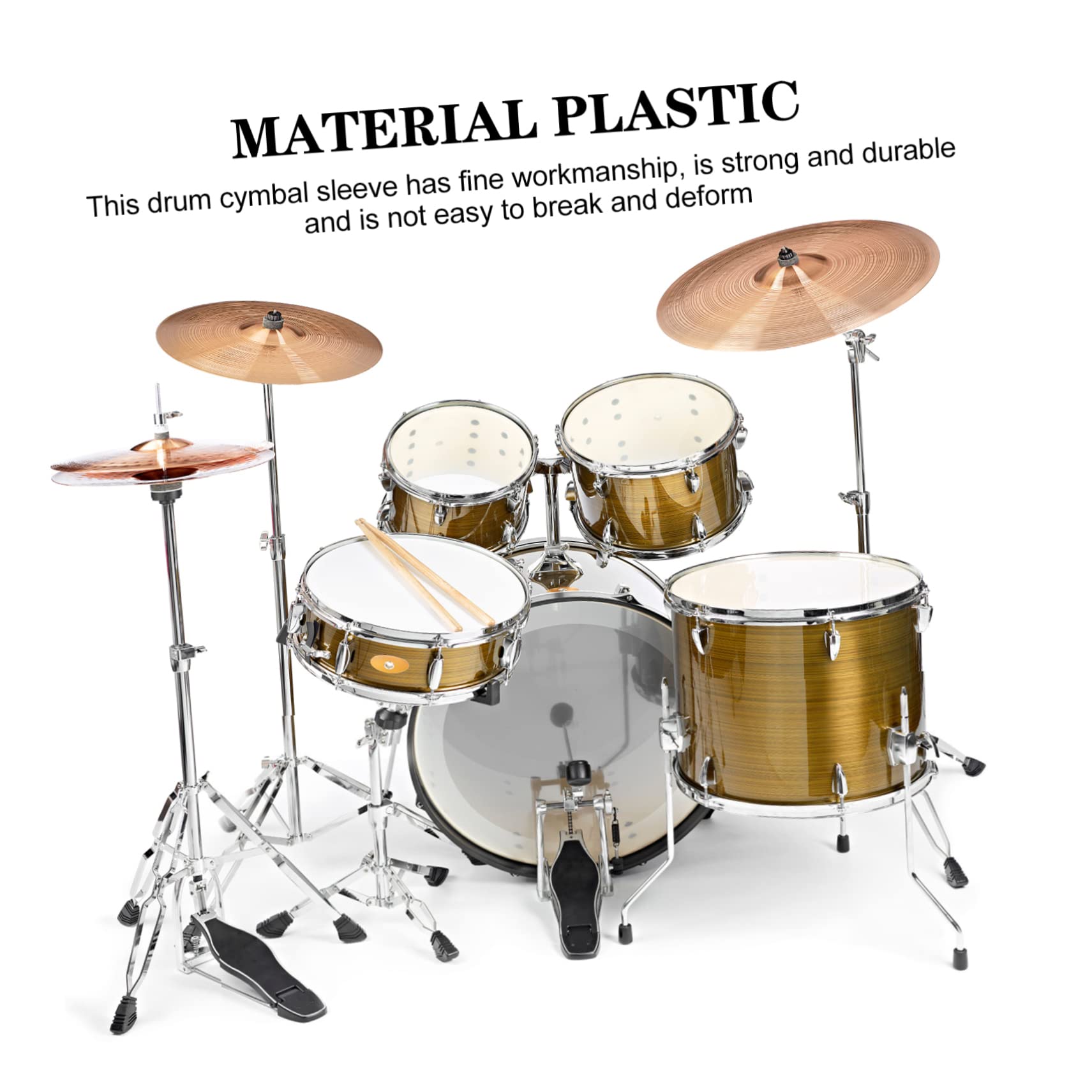 Generic 48piezas Fundas De Platillo Para Batería Accesorios De Percusión Soportes De Duraderas y Ligeras Instalación Sencilla