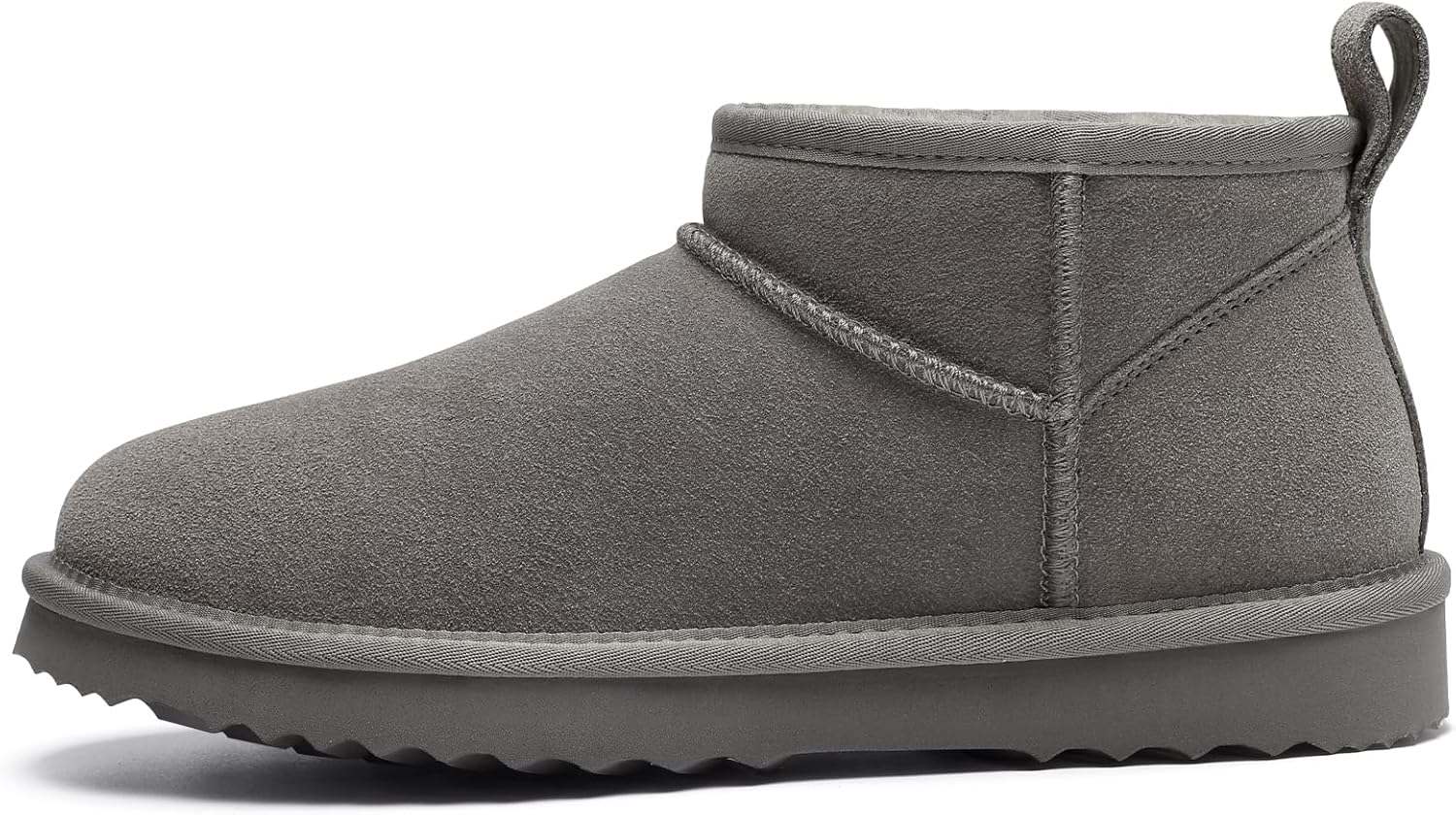 Genuine Suede Mini Boots for Women Winter Fuzzy Snow Boots Short Ankle Boot with Fur Lined - Image 4