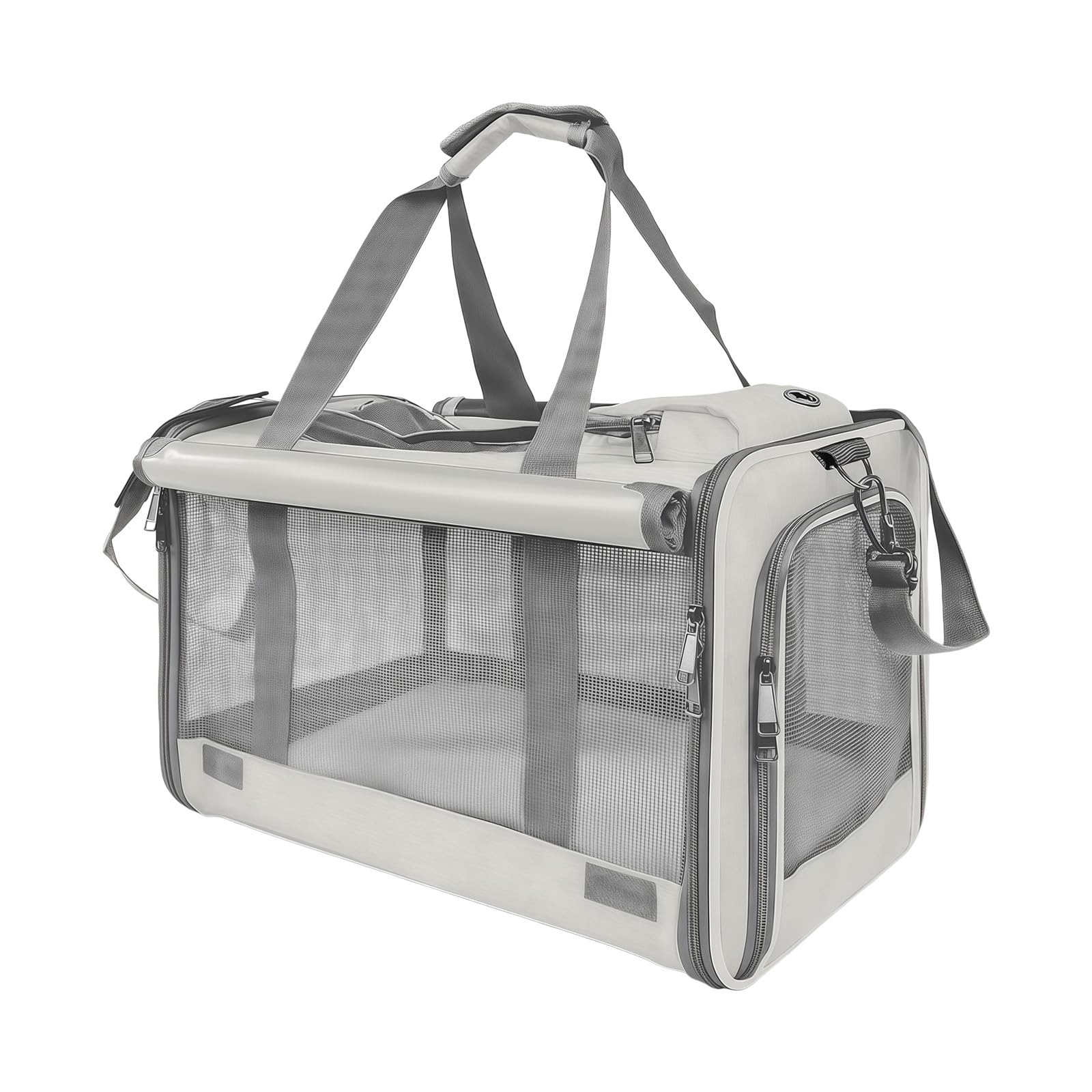 Transportín para Mascotas de poliéster con múltiples Aberturas de ventilación, Ideal para Salidas y Viajes Veterinario, Elegante Bolso para Mascotas