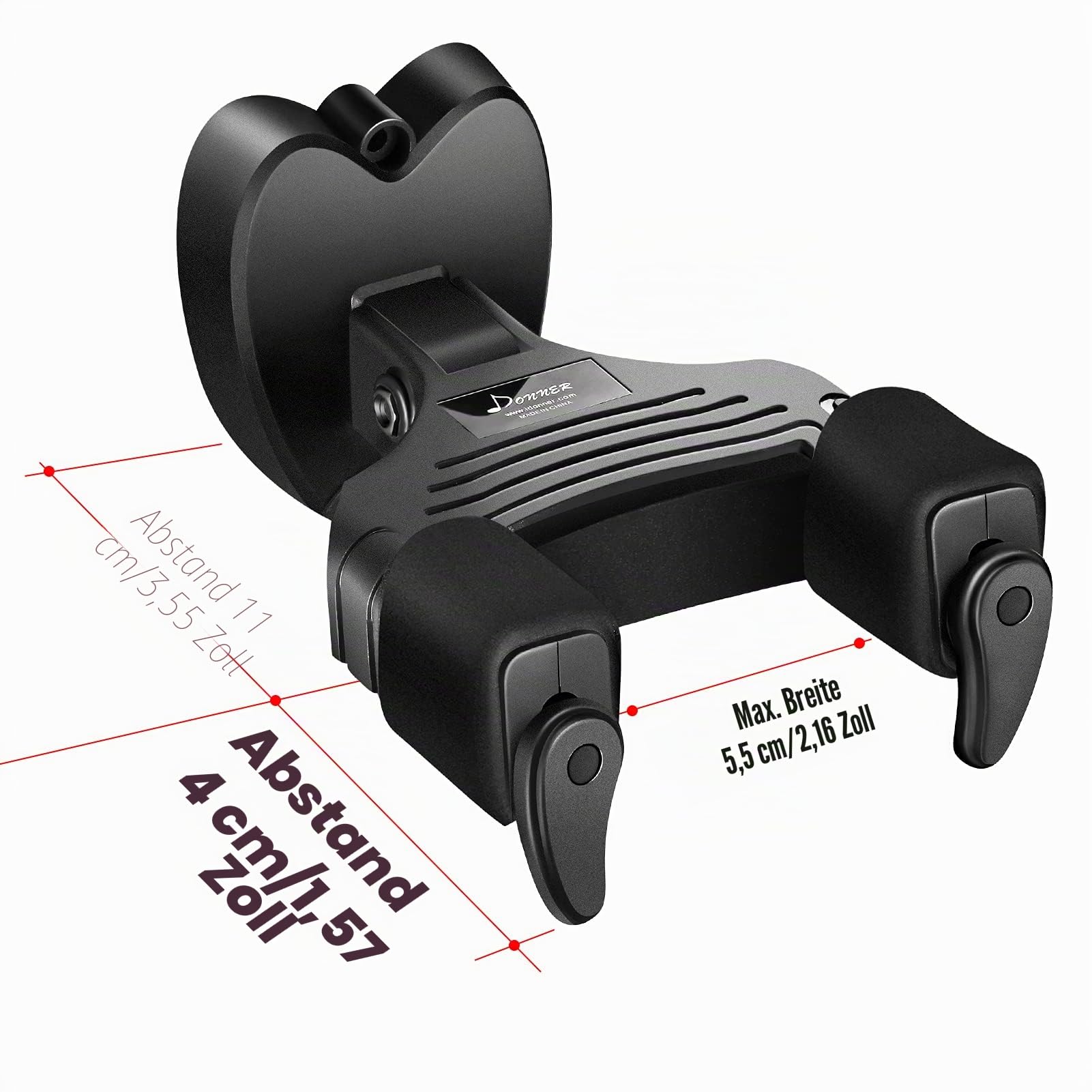 Donner Wandhalterung Gitarre Schwarz Gitarrenwandhalter Automatioschem Verschluss Gitarrenhalter Wand Gitarre Hänger Für Gitarre Bass Banjo Mandoline, 3 Stück