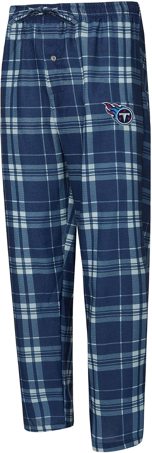 Concepts Sport Men's Navy/Heather Gray Tennessee Titans Regulate Long Sleeve T-Shirt and Plaid Pant Set