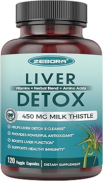 Milk Thistle Supplement, for Liver Cleanse Detox & Repair, 301 Organic Milk Thistle Extract, Equivalent to 13,500 Grams of Milk Thistle Seed, Supports Liver Health, 120 Capsules, 60-Day Supply