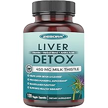 Milk Thistle Supplement for Liver Cleanse Detox &amp; Repair, Liver Supplement with 450 mg Milk Thistle Extract (80% Silymarin) for Liver Support and Health, GMO-Free, 120 Veggie Capsules (60 Day-Supply)
