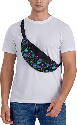 Miniatura 59 de Graffiti Instrument Music 80s 90s Microphone Fashion Casual Fanny Pack Waist Bag Men Women Adjustable Belt Waist Bag For Travel Hiking Cycling