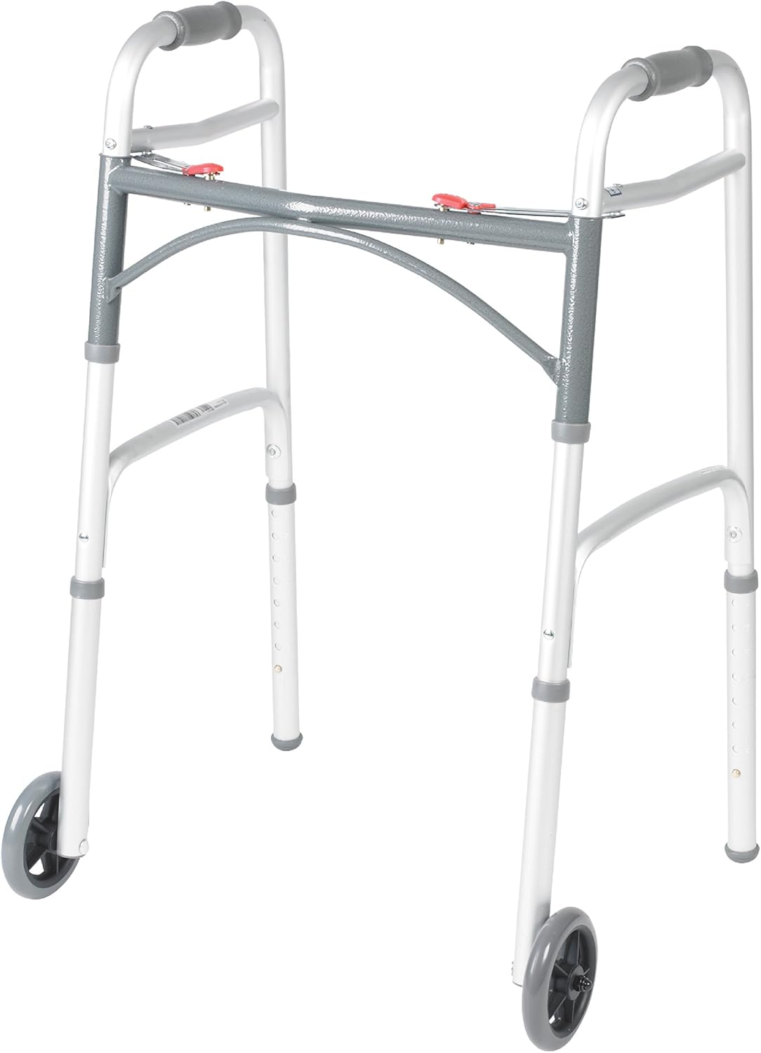 Drive Medical 10210-1 2-Button Folding Walker with Wheels