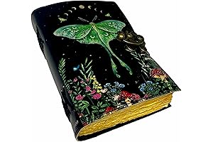 Spell Book Journals with Lock - Luna Moths and Morpho Butterflies