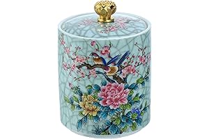 Enamel Ceramic Storage Box with Lid