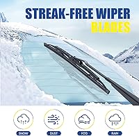 Vista 36 de GSPSCN Limpiaparabrisas trasero de 10" para Chevy Trax 22-13 Traverse 24-18 /Jeep Compass 17-07，Patriot 17-07/ Ford Escape Focus 07-01/ Dodge