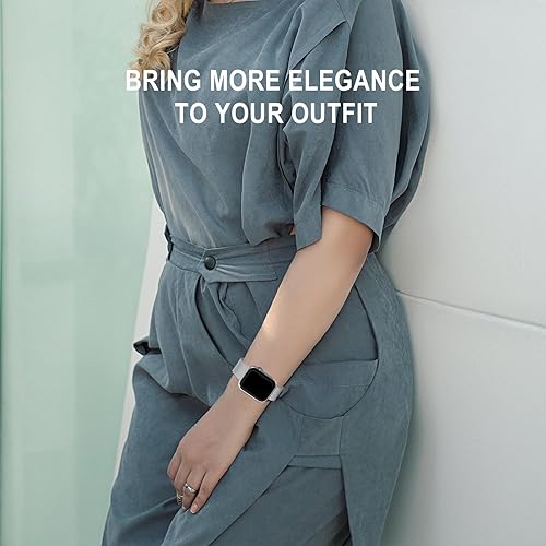 Miniatura 9 de Correa magnética compatible con Apple Watch S9876543 3840414244451.929 in, Ultra 12 de 1.929 in, elegante correa de malla metálica de acero