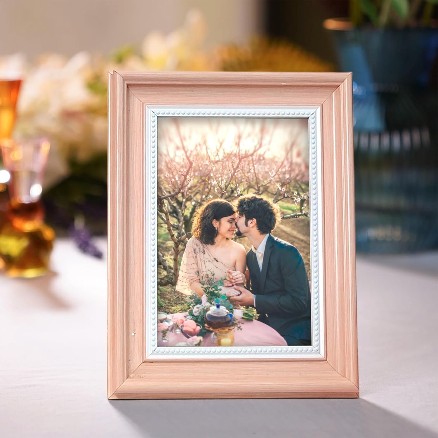 フォトフレーム Social Photo Frame Art Street Premium 3D Table Top Photo Frame, Wooden Picture Frames