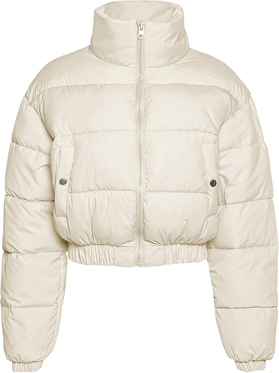 Uaneo Womens Cropped Puffer Jacket 