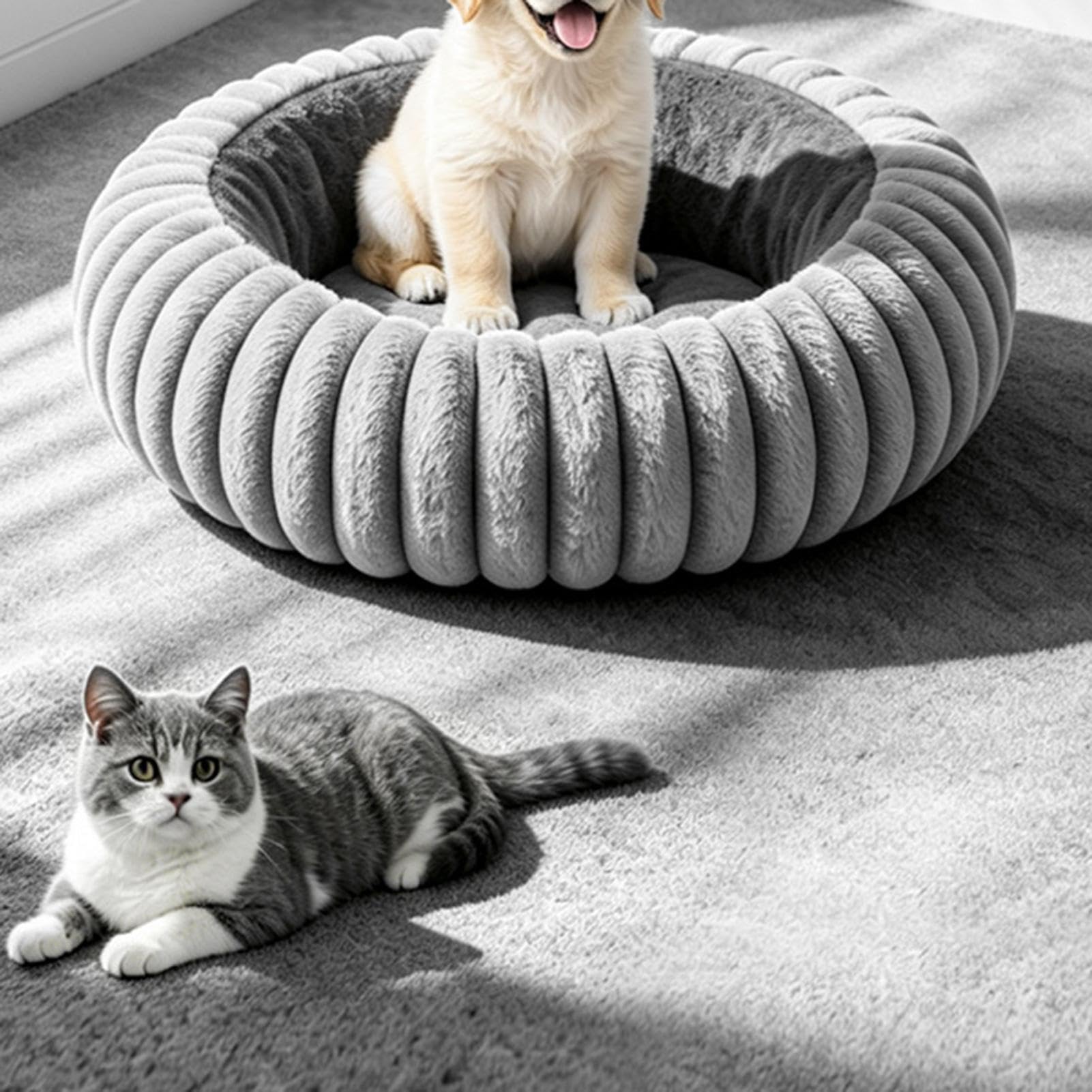 Coussin chauffant à 9 niveaux, peluche douce, chaleur réglable, minuterie, canapé