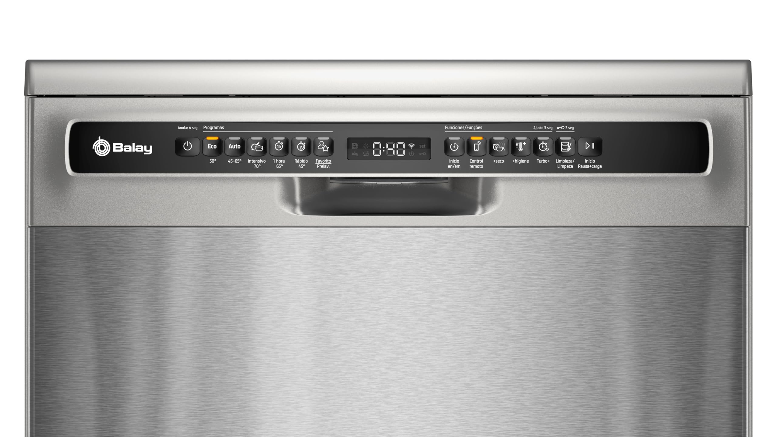 BALAY - Lavajillas, Libre instalación, 60 cm., Motor ExtraSilencio, Home Connect, Display LED, Acero Inoxidable, 3VS6662IA