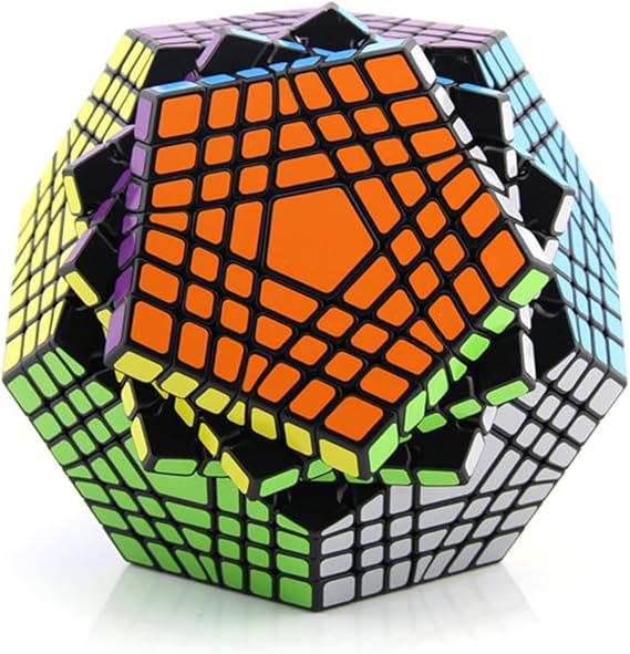 Dodecahedron Speed Cube Black Sticker, Megaminx 3D Puzzle Cube,77