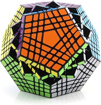Dodecahedron Speed Cube Black Sticker, Megaminx 3D Puzzle Cube,77