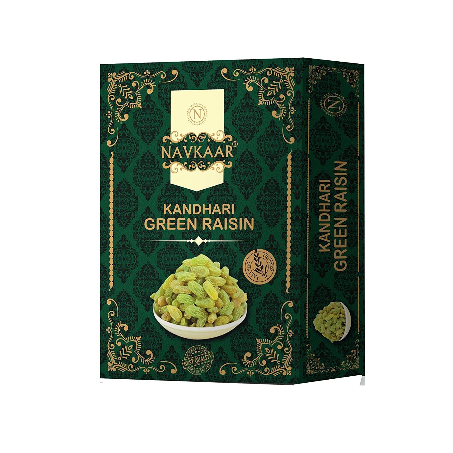 Navkaar Green Raisins 500 grams Kandhari Kishmish Seedless, Platinum Class 100% Fresh and Natural Dry Fruits Kismis Rich in Nutrients, Iron & Vitamin B, Box Pack of 2 (2x250g) (B0C43FWP9Y) Amazon Price History, Amazon Price Tracker