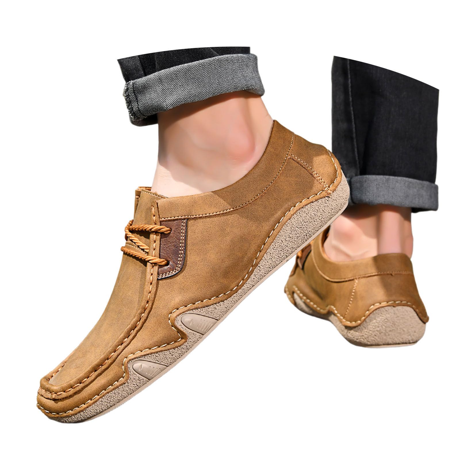 Scarpe da uomo tradizionali, in pelle, con lacci, scarpe da trekking, sportive, per attività all'aperto, eleganti, comode, per il tempo libero e per l'uso quotidiano